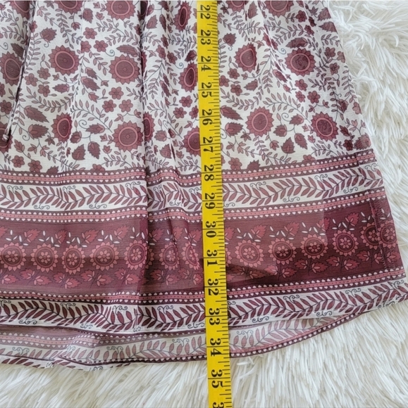 Christy Dawn The Donna Mini Dress in Gooseberry Red Floral Deadstock Fabric XS/S - Picture 13 of 14